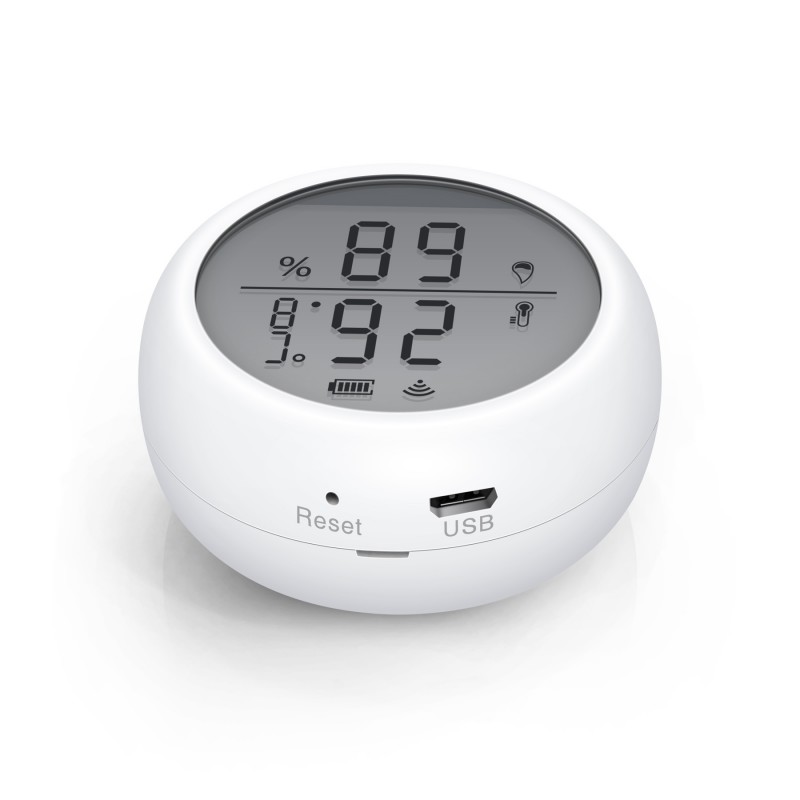 Detector de humedad de temperatura Tuya, termómetro inteligente WiFi,  medidor de temperatura con Sensor de humedad para el hogar montado en la  pared Vogacara EL001717-00B
