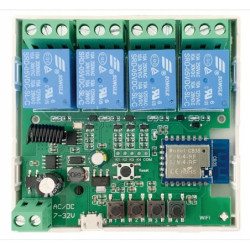 Relé inteligente WiFi 4 canales con receptor RF