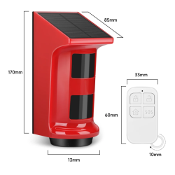 Sirena Solar Exterior con Doble Sensor de Movimiento | Alarma