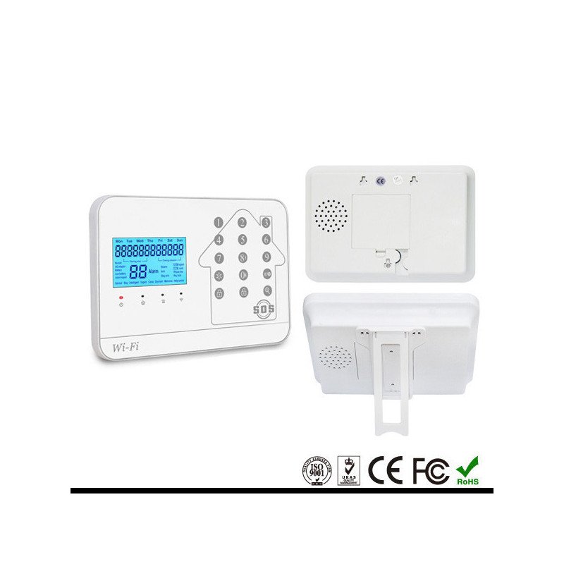 Sistema de Alarma Híbrido WiFi + GSM + PSTN con Pantalla LCD y App SmartLife