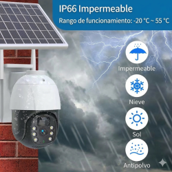 Cámara vigilancia con tarjeta SIM y batería