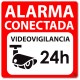Pack 6 vinilos disuasorios Zona Videovigilada CCTV LOPD Alarma Conectada Videovigilancia 24H pegatinas autoadhesivas 