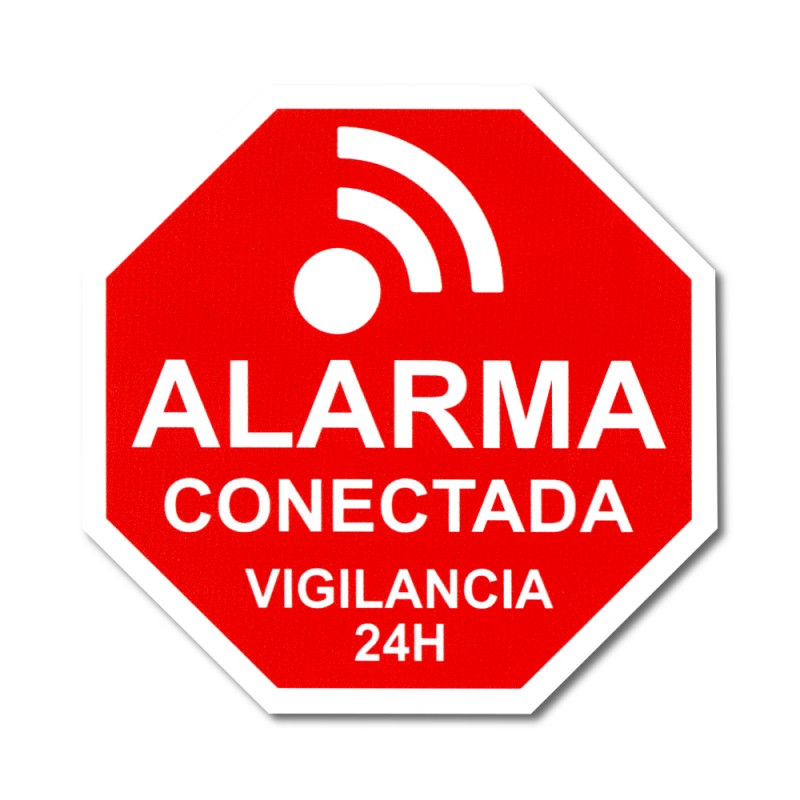 Pack 6 vinilos disuasorios Zona Videovigilada CCTV LOPD Alarma Conectada  Videovigilancia 24H pegatinas autoadhesivas