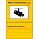 Cartel Zona Videovigilada 29,7 x 21 CM autoadhesivo para cámaras de seguridad CCTV LOPD