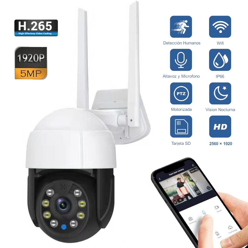 Camara Wifi De Seguridad Para Casas IP Interior Exterior Vigilancia  Inalambrica - Helia Beer Co
