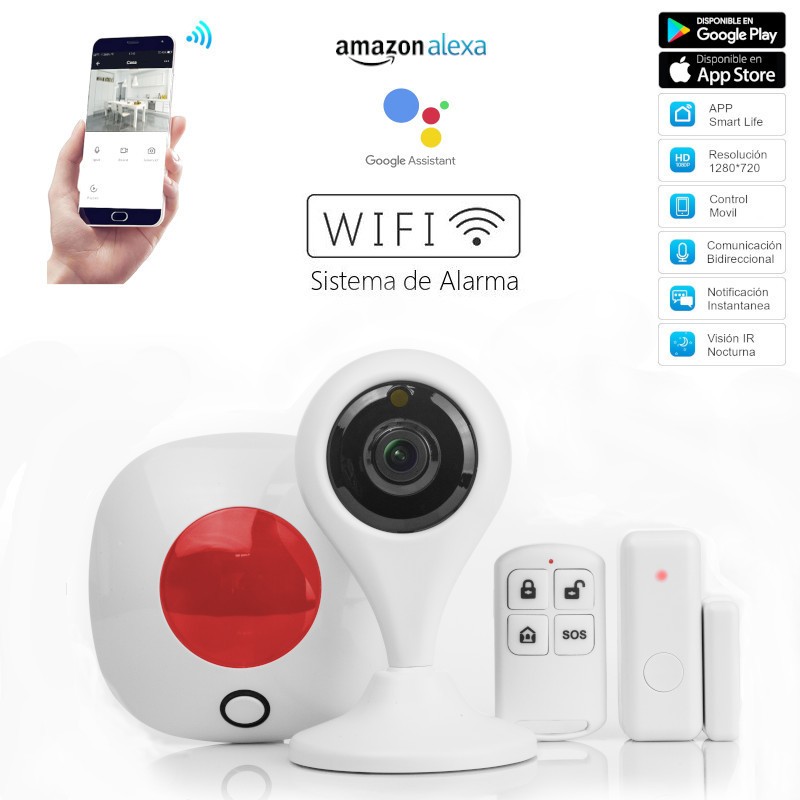 Kit alarma inteligente sin cuotas con cámara wifi